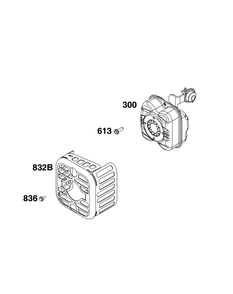 Exhaust Group Diagram and Parts List for 09P702-0293-F1 020000 - 09Z999 Briggs and Stratton Engine